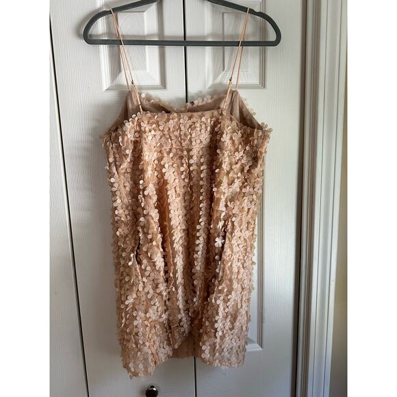 Anthropologie Tan Floral Mini Dress - Picture 6 of 9